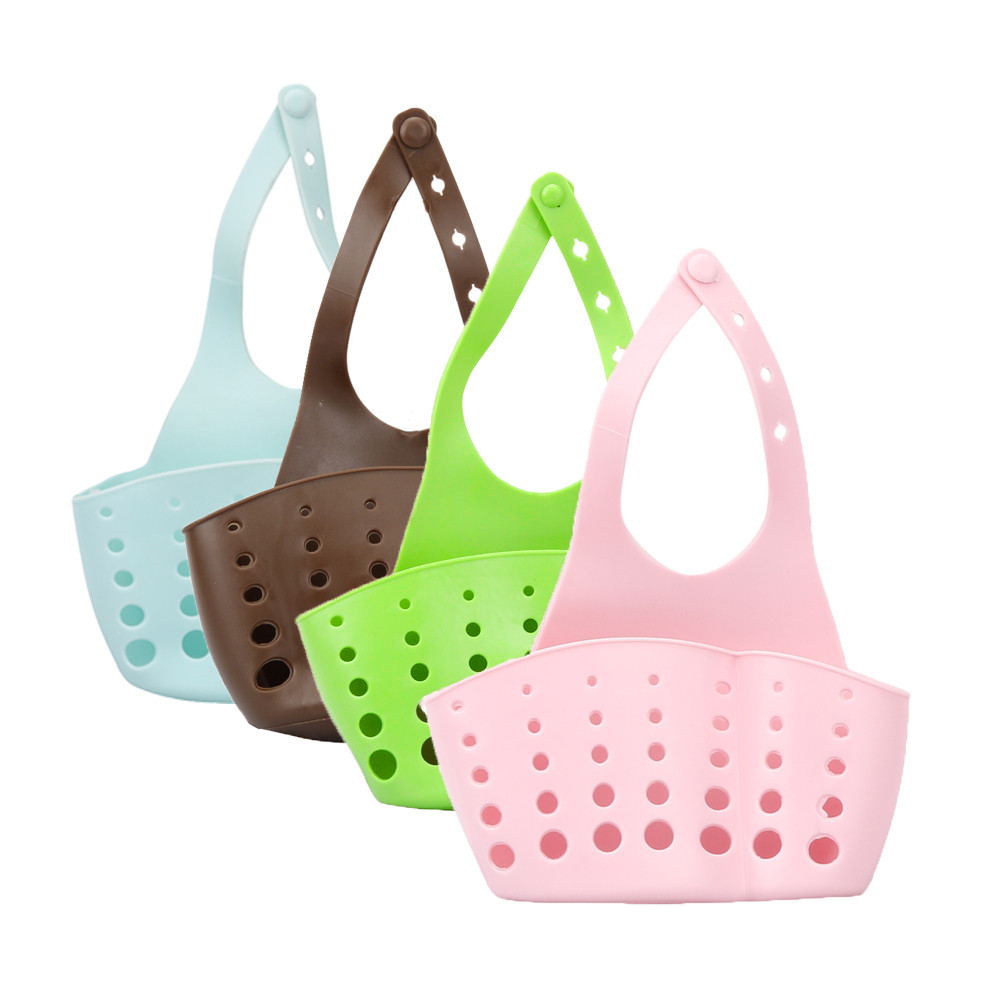Bolsa de drenaje colgante portátil para cocina, cesta de plástico para el hogar, filtro de fregadero, cesta de drenaje colgante, herramientas de almacenamiento para el baño, soporte para fregadero