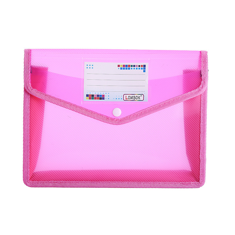 Sac de rangement de documents A4 A5 PP Transparent étanche, organisateur de fichiers tridimensionnels, pochette en papier pour le bureau et la maison: A5 pink