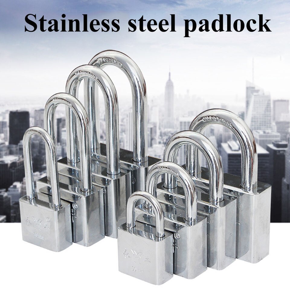 Stainless Steel Padlock Wolf Head Brass Lock Small Locks Door Locks 20mm 25mm 30mm 40mm Not Rust Lock Core Include 3 keys