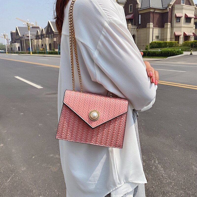 Mini Women's Shoulder Bag Square crossbody bags Party Prom Wedding Envelope bag PU Leather chain shoulder bags