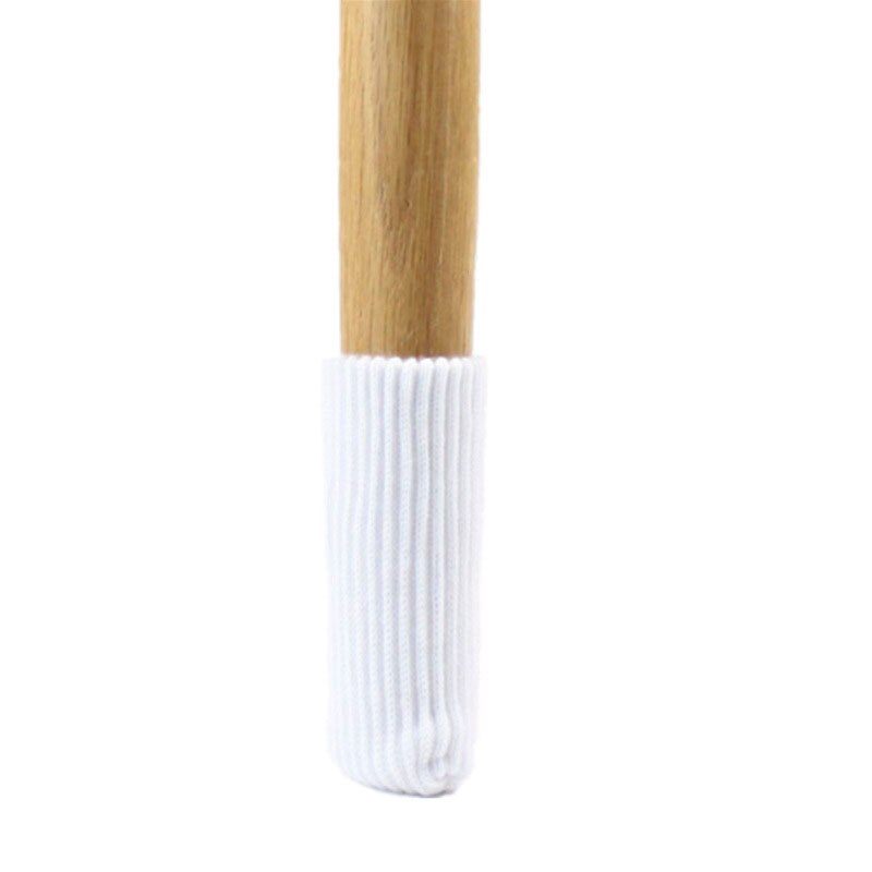 16/8/4 pièces meubles roulettes tasses couvre protecteur chaussettes tampons Polyester Table chaise jambes pieds couverture noir blanc marron Beige: 16pcs / White