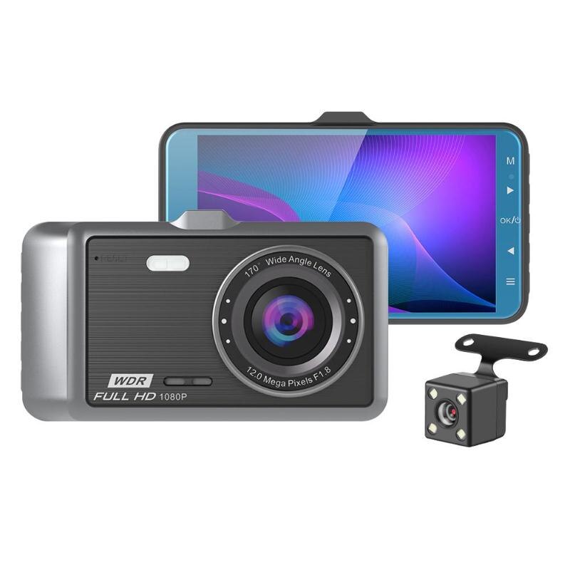 Dashcam Delicate Multi-function Anytek A60 HD 1080P Car Dashboard Camera Starlight Night Vision Dashcam Recorder: Double recording
