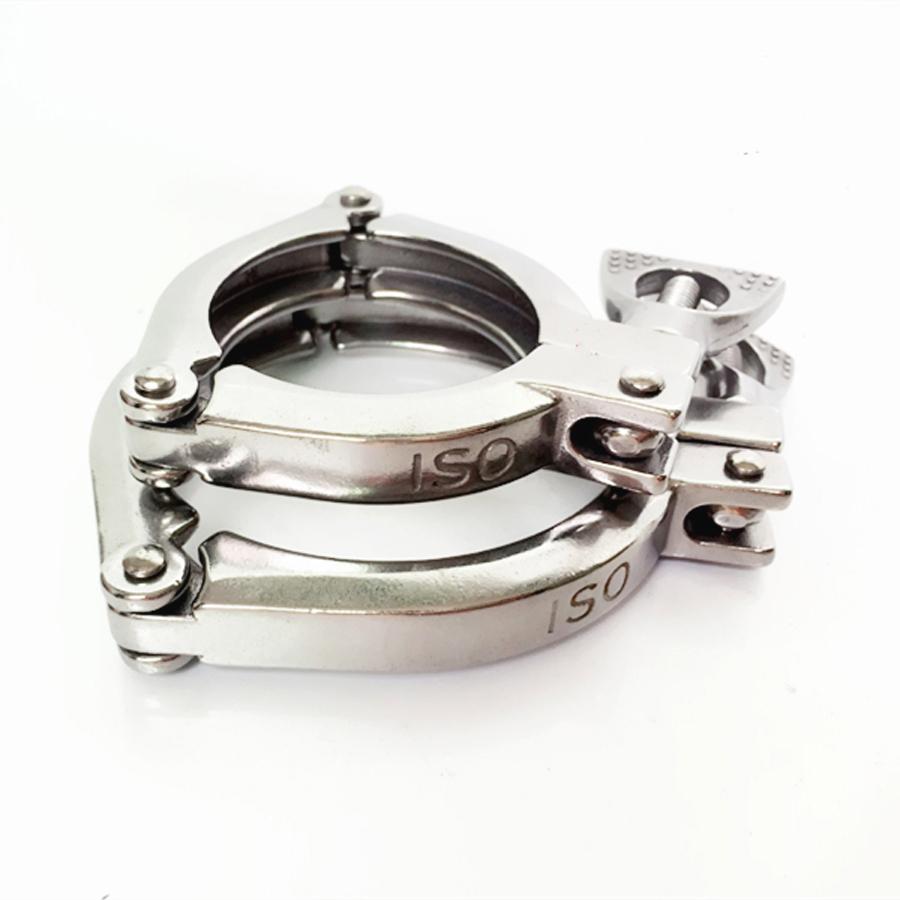 2" Tri Clamp 304 Stainless Steel Threee Section Sanitary Fitting 64mm Ferrule OD Fit 51mm Pipe OD For Homebrew Beer