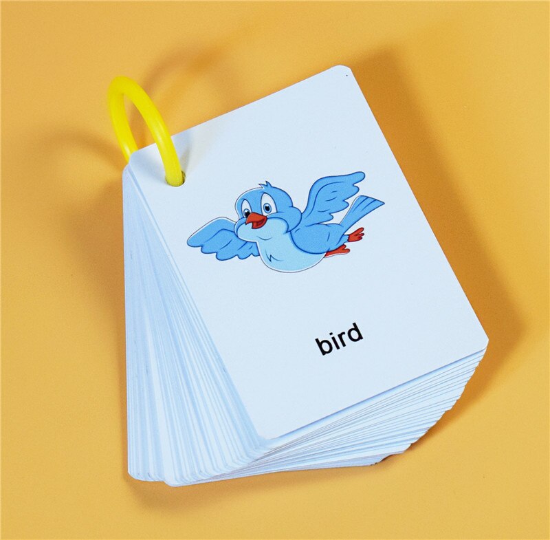 Apprendimento 80 Animali, Englih Flash Carte di Apprendimento Educativo Regalo Giocattoli Per I Bambini Bambini Con Il Tedesco Russo Spagnolo Francese: English