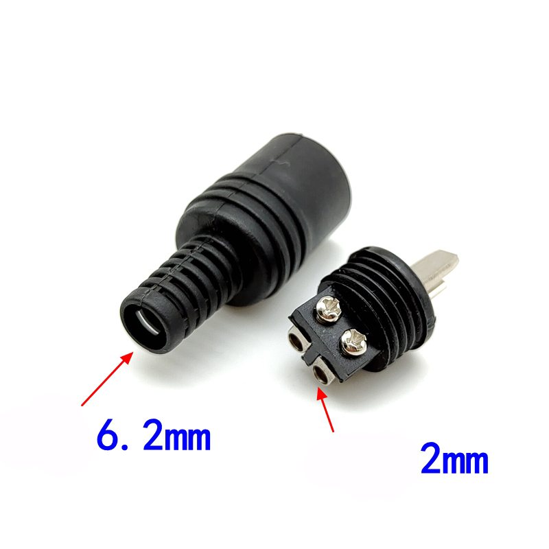 1piece 2-pin DIN speaker cable plug male and female power signal audio adapter mini accessory DIN plug screw terminal connector