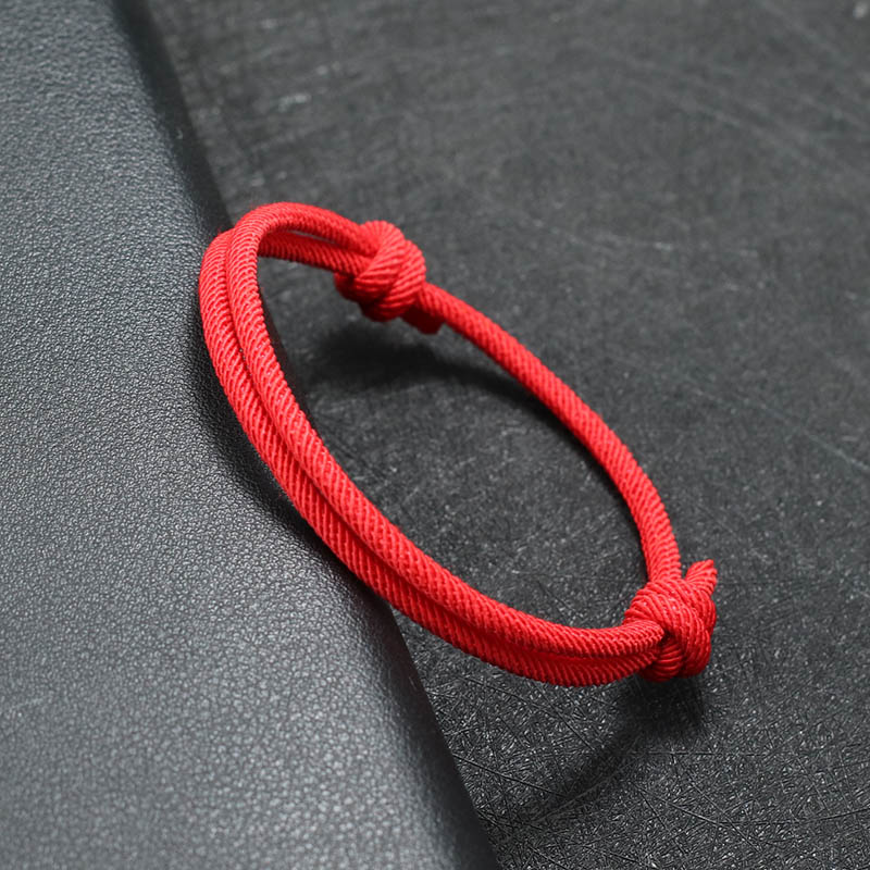 handgemaakte verstelbare touwarmband Unisex 4 mm dunne stringrelatiearmband Paar armband Lucky Thread Brazalete Pulseira
