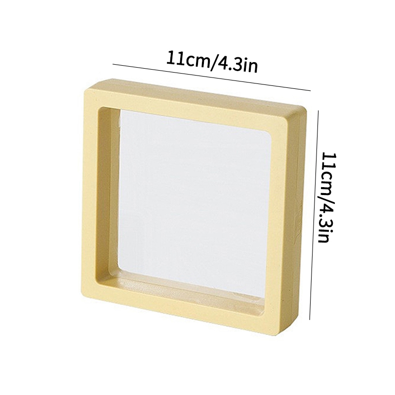 3d Floating Picture Frame Shadow Box Display Film Pendant Storage Box PE Film Jewelry Display Stand Transparent Packaging Box: Red