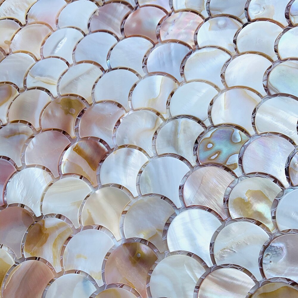 1Pc Natuurlijke Schulp Shell Mozaïek Tegel Parelmoer Muur Behang Home Decor Materialen Badkamer Keuken Achtergrond Muur Turn