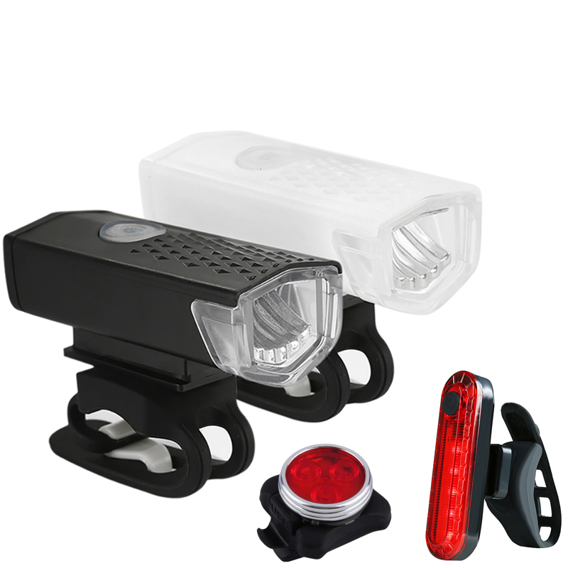 Bike LED Bicycle Light USB Rechargeable Set Mountain Cycle MTB Back Rear Flashlights Luces Bicicleta 3 Modes Bike Accessories