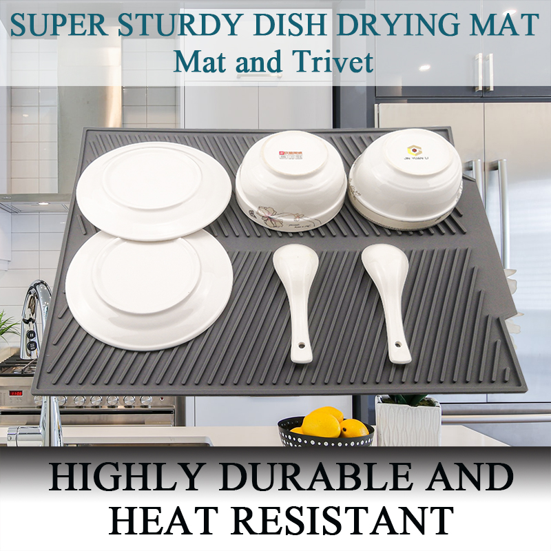 Silicone Vierkante Schotel Drogen Mat Hittebestendige Aftappen Servies Dishwaser Duurzaam Kussen Pad Servies Tafel Mat Placemat