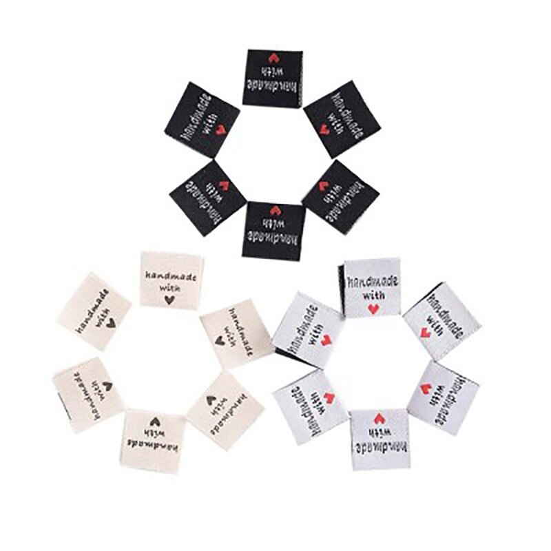 50PCs Handmade Label Cloth Fold Tags Rectangle Pal... – Vicedeal