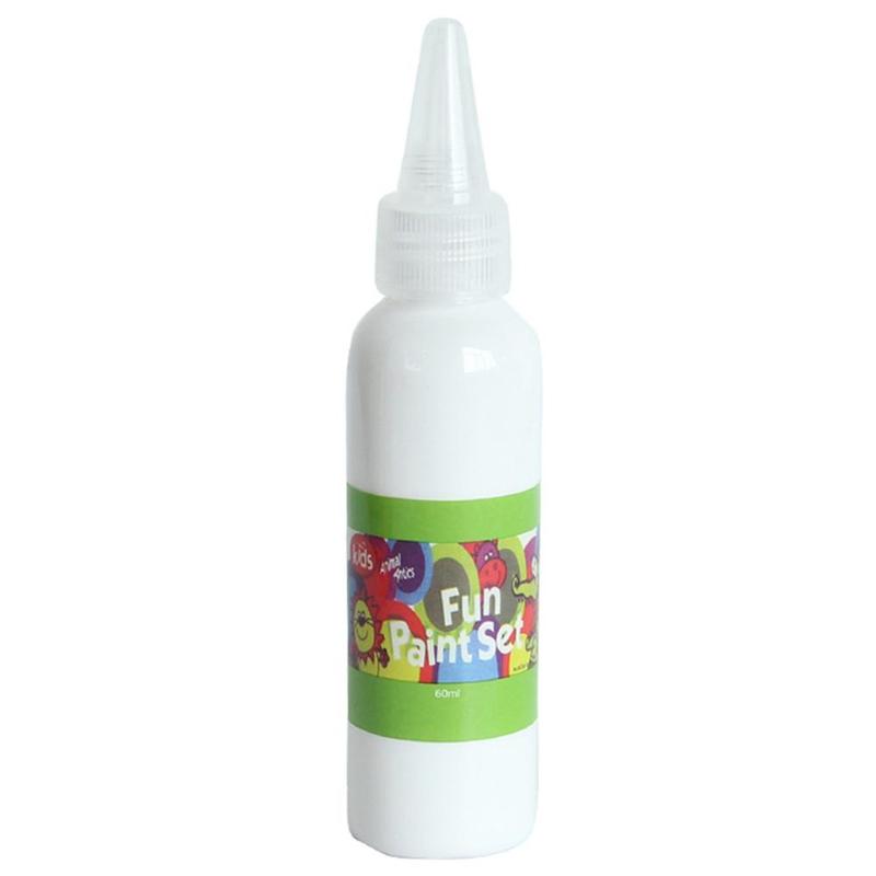 12 couleurs 60ml lavable doigt peinture sécurité et environnement enfants pigments bricolage pigment aquarelle protection dessin W6Z3: WHITE
