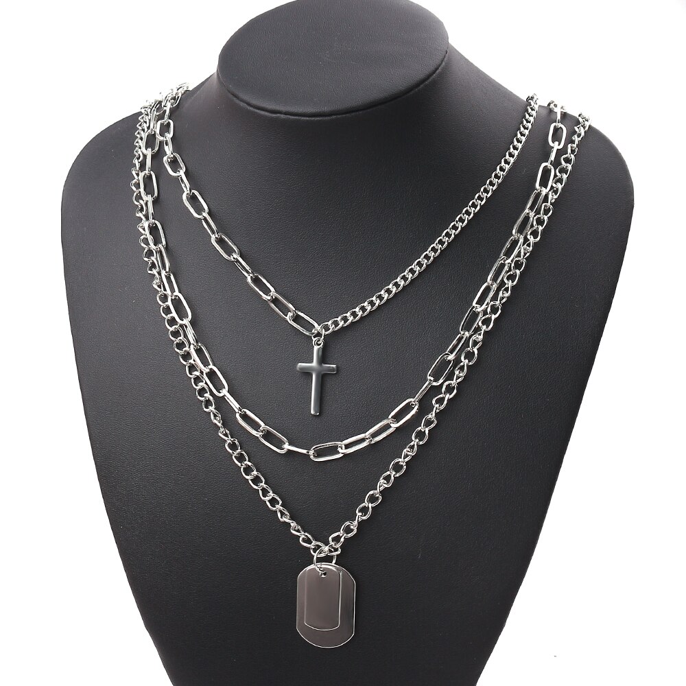 1 Set Men's Punk Gothic Necklaces&Bracelets Set Alloy Barbed Wire Brambles Necklace&Bracelet Jewelry Hip-pop Choker&Bangle