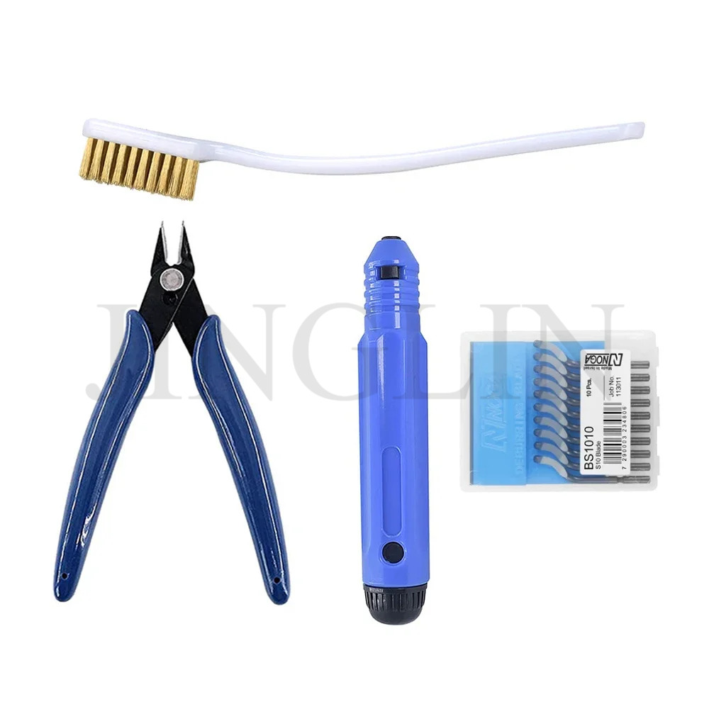 Kit de herramientas de impresora 3D de varios modelos, cuchillo de recorte, raspador, aguja de limpieza, pinzas, alicates, Kit de desbarbado, herramientas de impresión 3D DIY: YELLOW