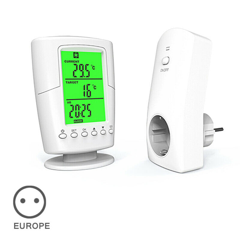Wireless Digital Temperature Controller Thermostat Thermoregulator Water Heater Temperature Sensor And EU UK US Plug: EU plug