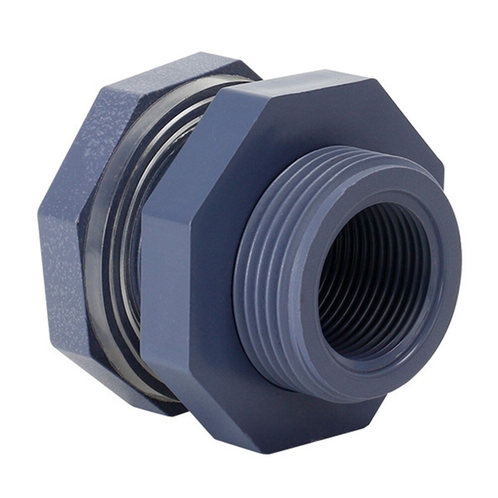 2pcs Home 3/4 Inch Water Tank Connector For Aquariums Hose Seal Female Thread Bulkhead Fitting Rain Barrel Soild PVC Plastic