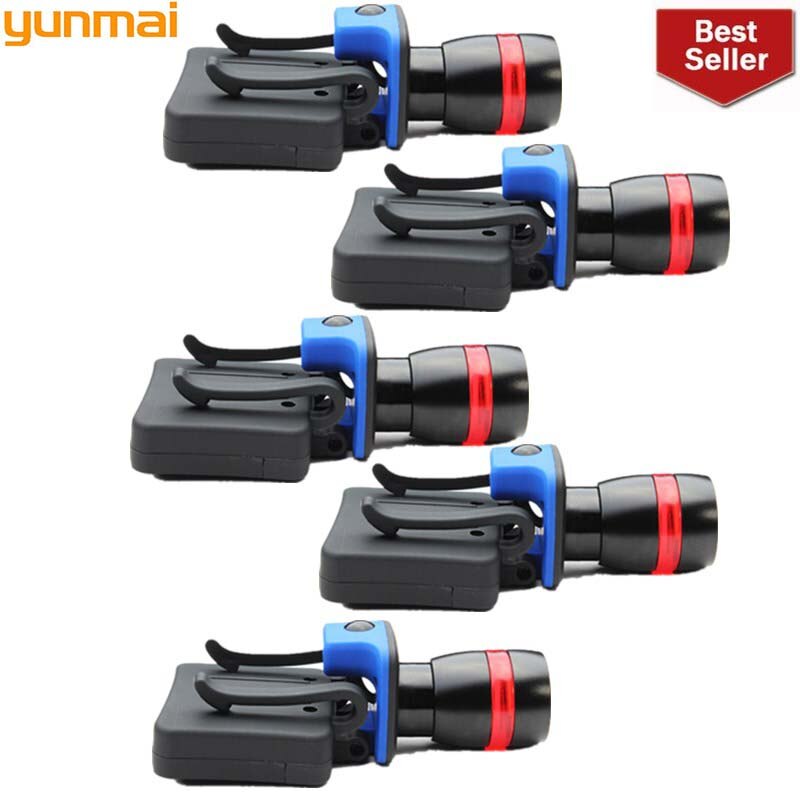 Yunmai 5 stk 5 ledet sensor hodehette lue lampe lys hodelykt lommelykt svart turlommelykt sykling blitslys utendørs ridning: D