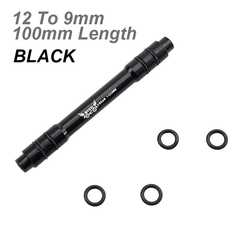 Moyeu de roue de vtt en alliage, adaptateur QR à dégagement rapide, axe 12/15mm à 9MM, 100 110 135 142 148MM: 12-9mm 100mm Black