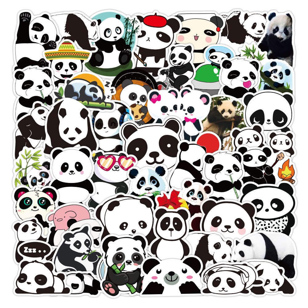 10/50 Stuks Leuke Dieren Panda Decoratie Stickers Diy Cartoon Panda Stickers Dagboek Scrapbook Sticker Decals