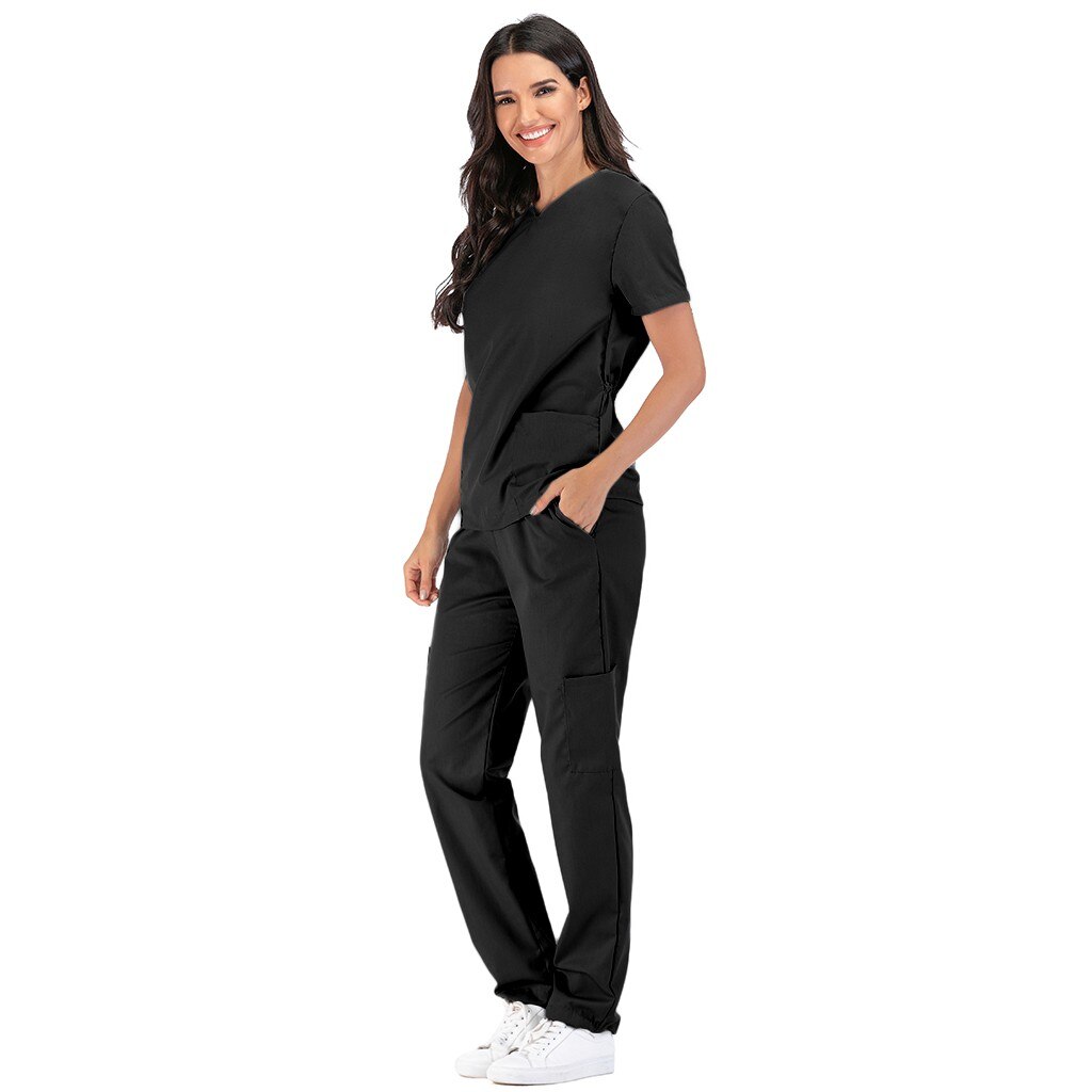 Men & Women Uniform Suit Short Sleeve Modal Nurse Uniform Set Anti-Greasy Nurse Accessories Scrubs uniforme enfermera mujer