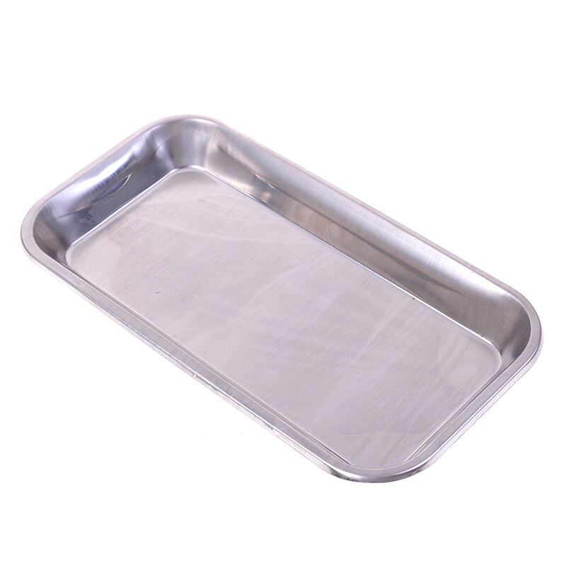 Bandeja quirúrgica de acero inoxidable, bandeja Dental cómoda y útil, para instrumentos de laboratorio, almacenamiento, 1 Uds.