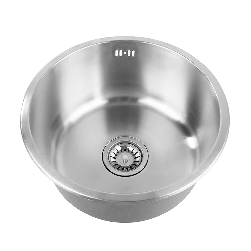 Cuisine 304 acier inoxydable manuel tréfilage épaissi simple auge évier ensemble grand simple réservoir légumes lavabo HWC: Default Title