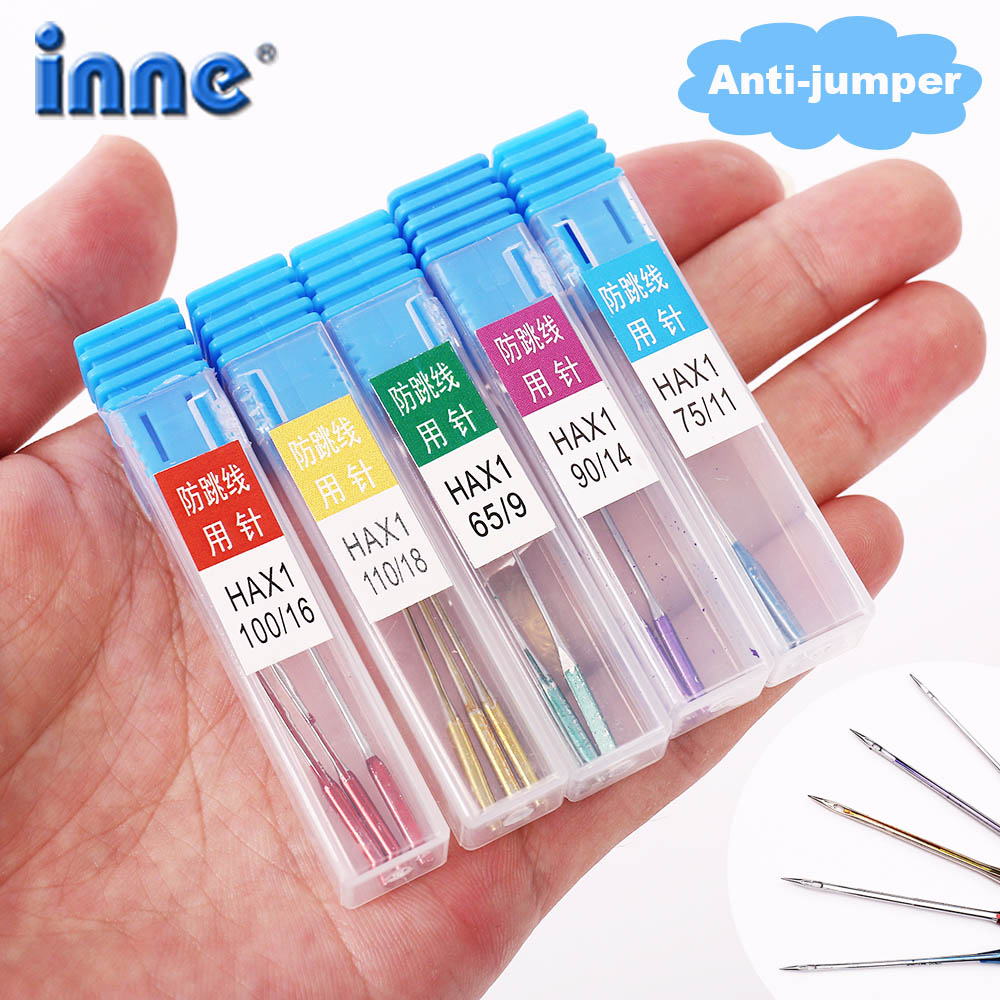 Agujas para máquinas de coser INNE Anti-salto Universal 11/75 14/90 16/100 18/110 Multi-tamaño accesorios de embalaje de acero inoxidable para el hogar