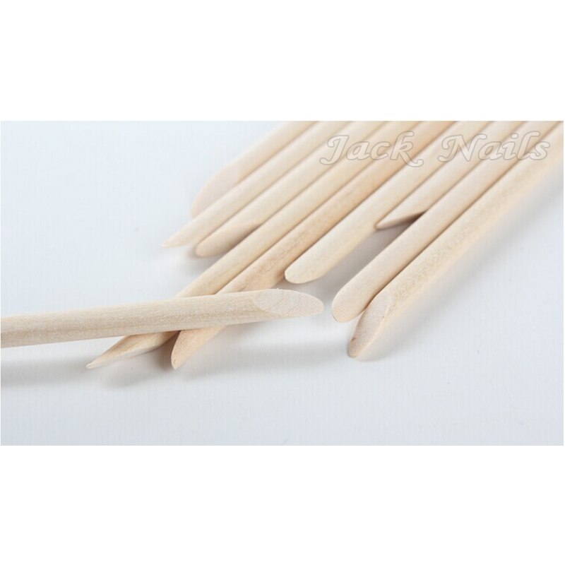 100pcs Nail Art Oranje Houten Stok, Professionele Manicure Pedicure Cuticle Pusher Remover, Rhinestone Nail Puntjes Apparatuur Tool