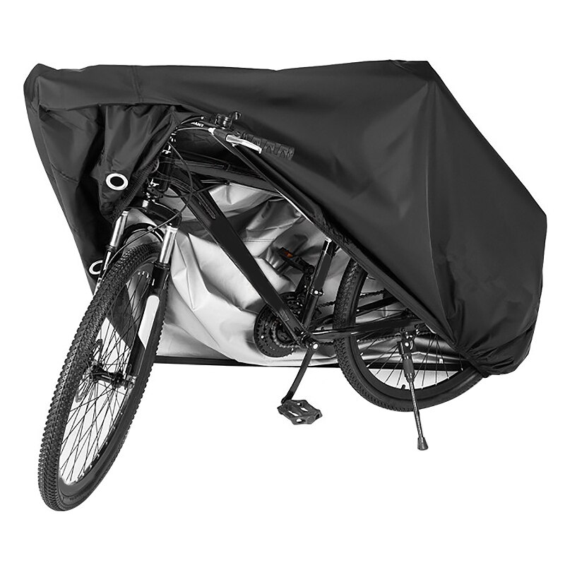 Cubierta de bicicleta impermeable al aire libre cubiertas de bicicleta lluvia sol UV polvo a prueba de viento con orificio para cerradura para bicicleta eléctrica de carretera de montaña