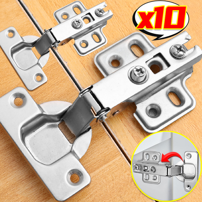 Bisagra para gabinete de muebles, bisagras ocultas de Cierre Suave, amortiguador de cierre oculto, bisagra de acero para puerta de armario de cocina con tornillo