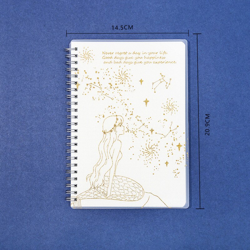 Agenda planificateur sirène A5 spirale cahier grille ligne dessin temps mémo planification école bureau calendrier papeterie pour: Mermaid A-Grid