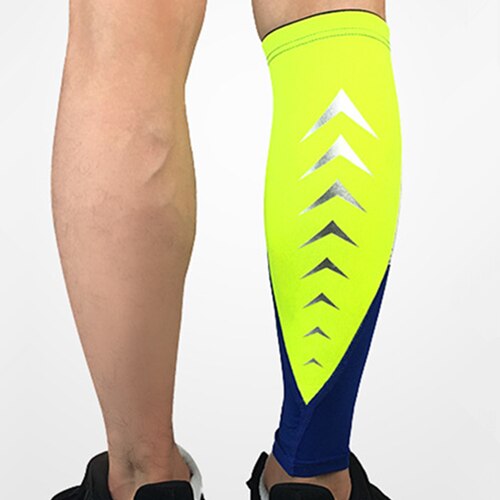 1 paar Compressie Outdoor Running Scheenbeschermers Ademend Basketbal Kalf Mouwen Fietsen Voetbal Sokken Sport Veiligheid Protector: C1 / M