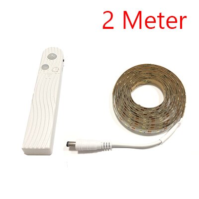 3M 2M 1M LED Clever Treppen Licht Unter Bett Licht PIR Sensor Detektor Kontrolle Intelligente Zauberstab Lampe schrank Schrank Küche Licht: 2M - Batterie Stil / warm Weiß