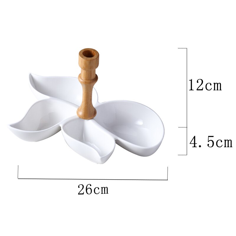 Keramische witte fruitschaal japanse stijl snackbord hotel restaurant café thuis fruit gedroogd fruit dessertschaal: 02