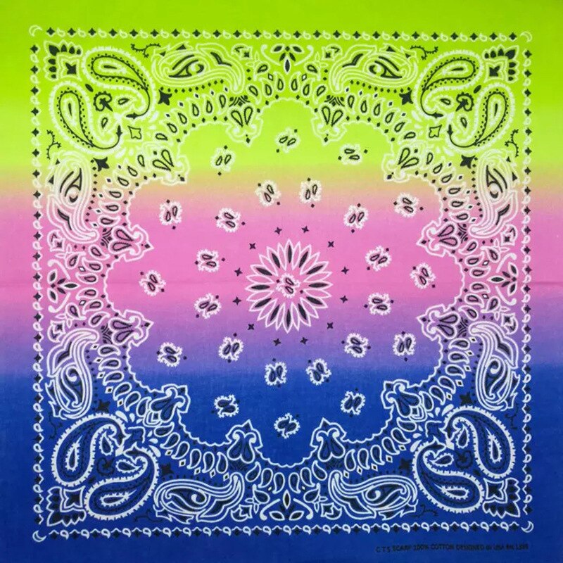 Neue Hüfte hüpfen Baumwolle Mehrfarbig binden Farbstoff Paisley Bandanas Schal Halstuch Headwear Kopftuch Armbinde Bandana Herren Frauen: 66