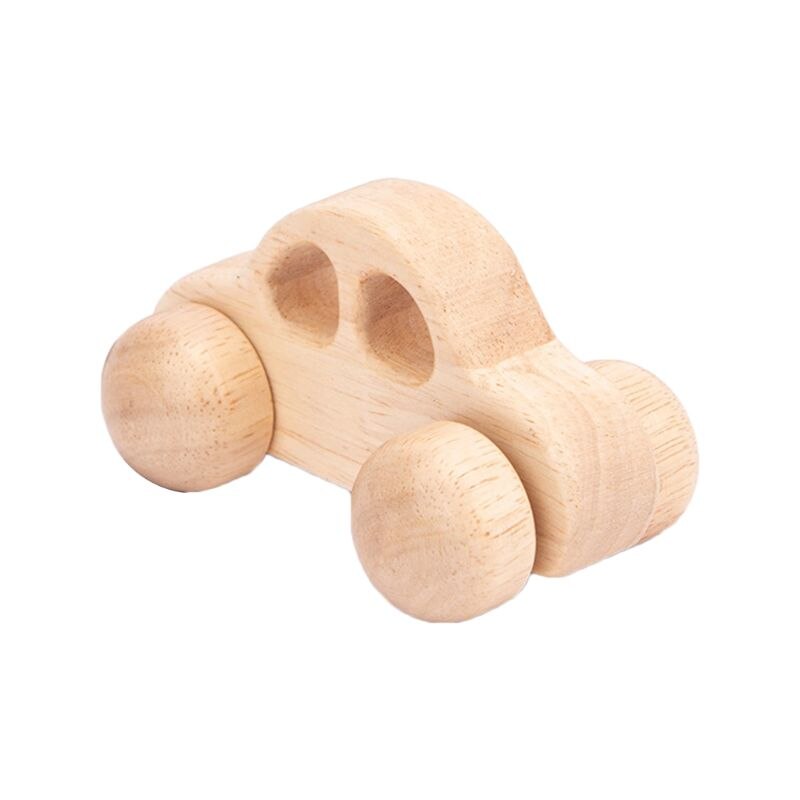 Baby Teething Wooden Car Educational Blocks Teether Infant Grasping Chewing Sensory Cartoon Puzzle Toys: D