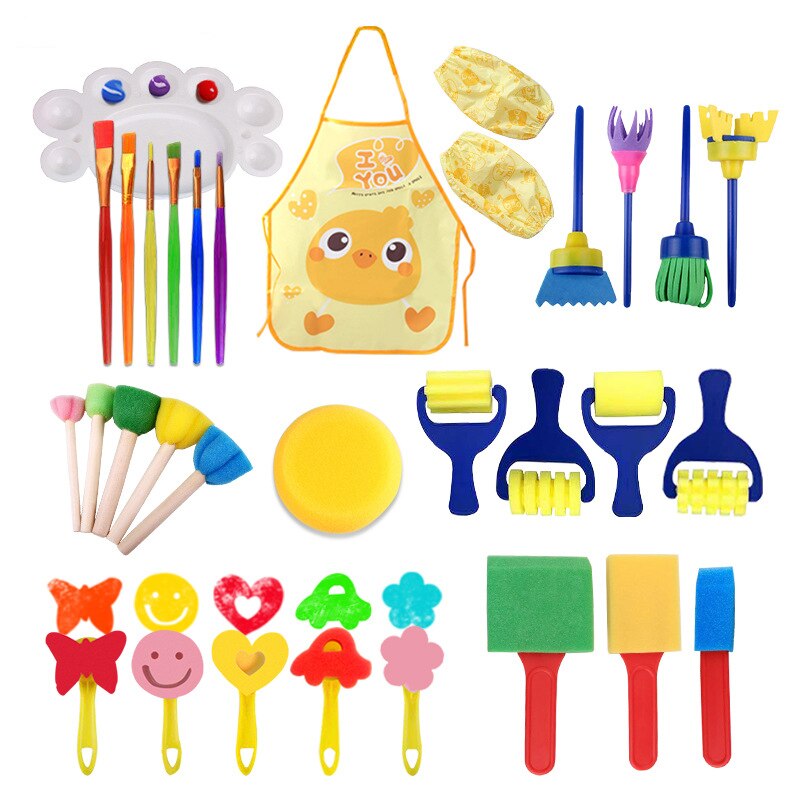 Children's Painting Set Painting Tools Kindergarten DIY Sponge Seal Painting Brush Painting Tools Art Supplies