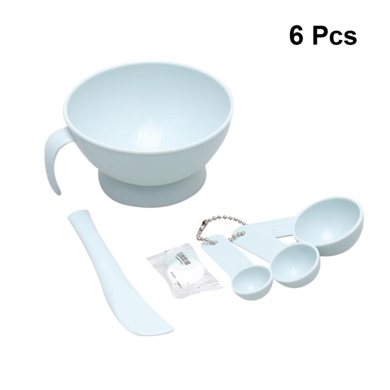 1 Set Diy Masker Kom Schoonheid Masker Kom Gereedschap Set Gezichtsverzorging Diy Masker Gereedschap Set Silica Bar Gauge diy Masker Korrels Set: Blue