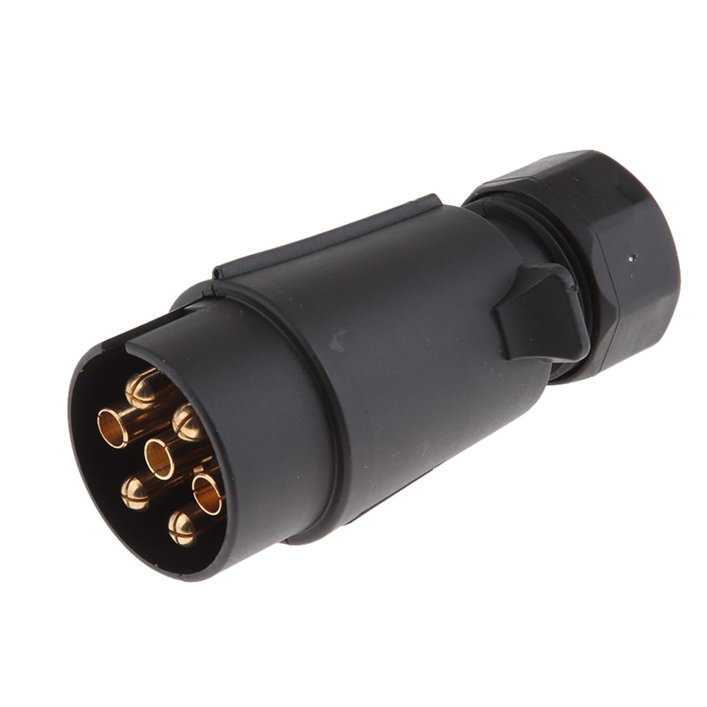 7 Pin Trailer Caravan Electrics Lighting Euro Towing Plug Adaptor TS02D