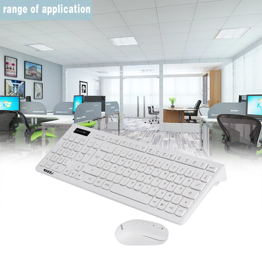 2.4 GHz Wireless Keyboard & Optical Mouse Combo Set Kit with USB Receiver Gaming Mouse Keyboard for PC Laptop Gamer