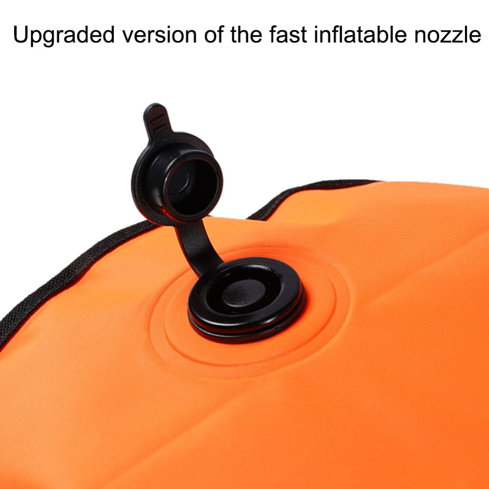 Oppblåsbar svømmepose flytepose vanntett nylon pvc tykk slitesterk oppbevaringspose livbøye bøye forhindrer drukning
