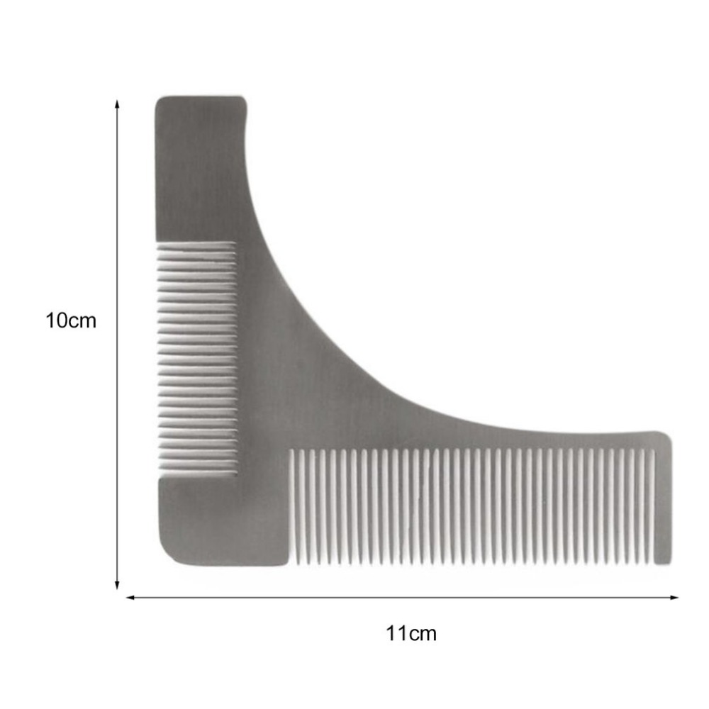 Stainless Steel Beard Trimming Comb Shaping Styling Template Gentlemen Beard Trimmer Tool for Cheek Jaw Mustache