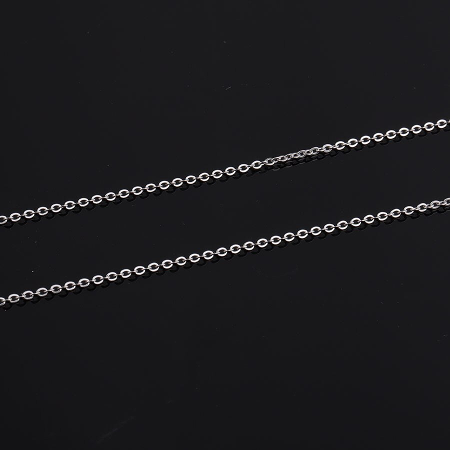 5 pz/lotto 316L in Acciaio Inox 1.5 millimetri di Larghezza 75cm di Lunghezza della Catena A Maglia Rolo con Il Catenaccio per il Pendente DIY collana Monili Che Fanno
