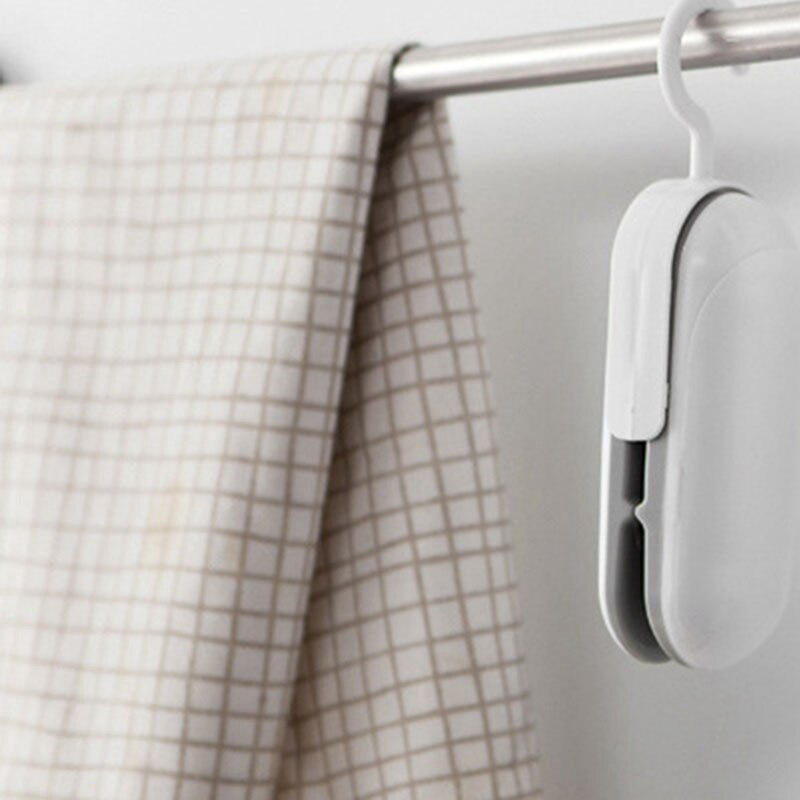 Mini-zakkensluiter, draagbare 2 in- in-1 warmtesealer en snijder, hersluiter voor verse snacks en zakjes (grijs)