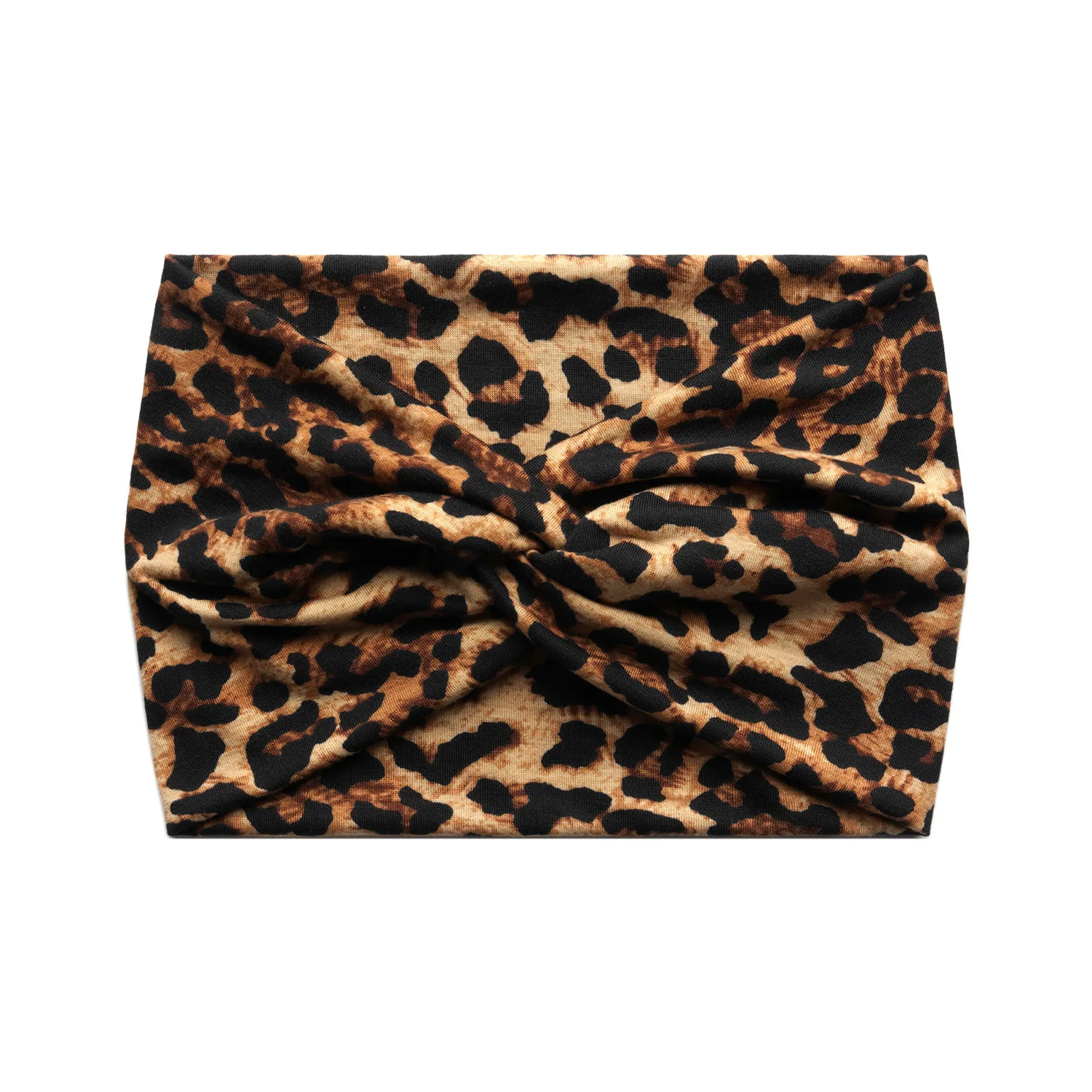 Boho-stil breda pannband för kvinnor extra stora turban träningspannband yoga hårband tvinnade tjocka håraccessoarer: Brun