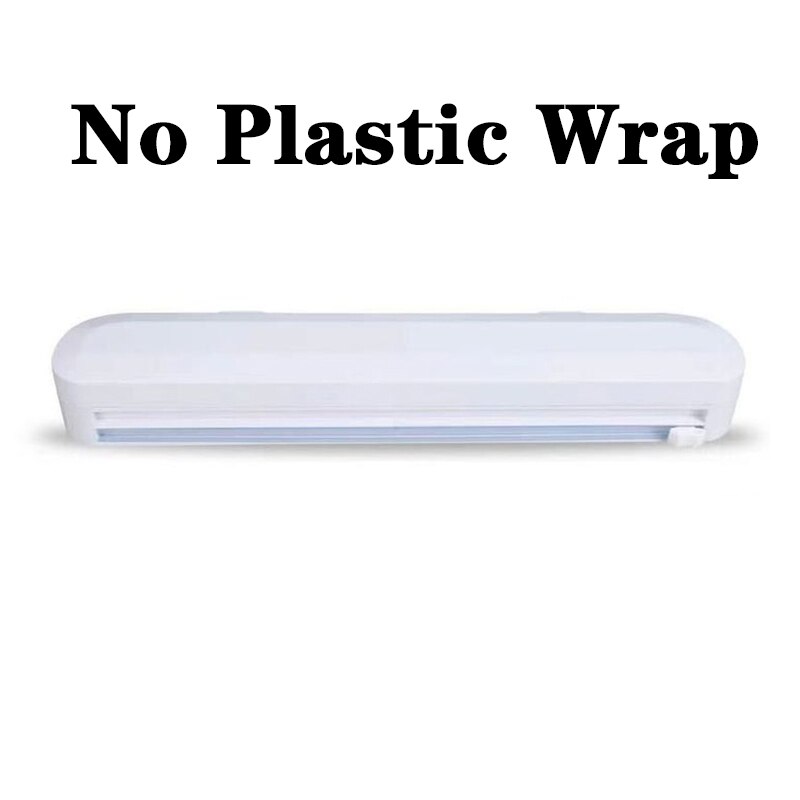 Food Wrap Cutter Plastic Wrap Dispensers Kitchen Plastic Foil Cling Film Wrap Storage Dispenser Cutter Refrigerator Storage Tool: 02