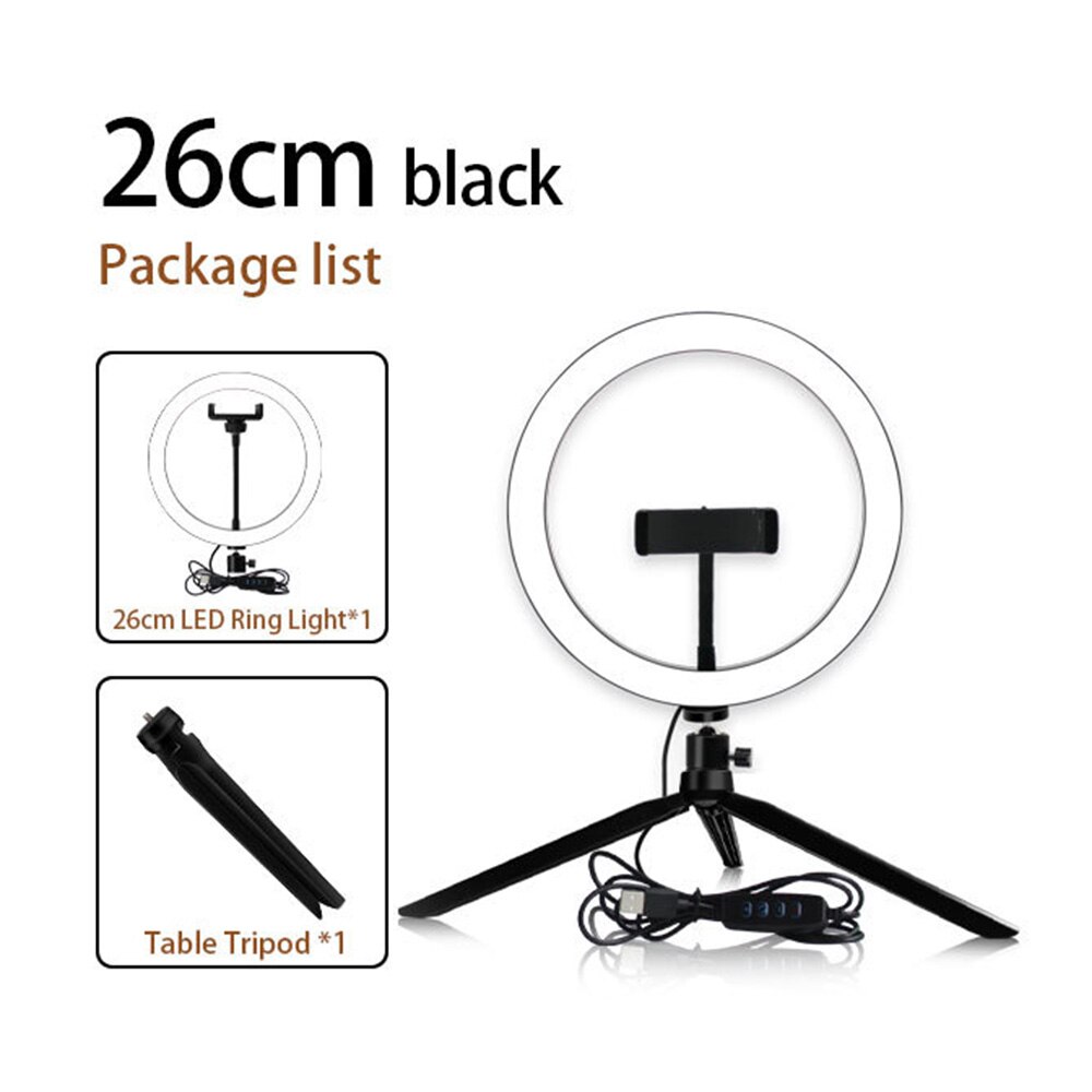 16cm/26cm dimbare led-ringlampen voor fotografische verlichting, invullicht voor fotostudio, telefoon, video, beauty, make-up, camera: 26cm metalen modellen