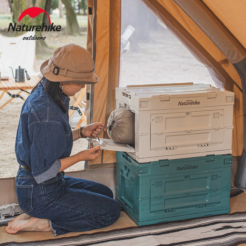 Naturehike – boîte de rangement pliante en PP, sac de rangement Portable de grande capacité pour voyage en plein air, équipement de Camping, sac de rangement de vaisselle 80L