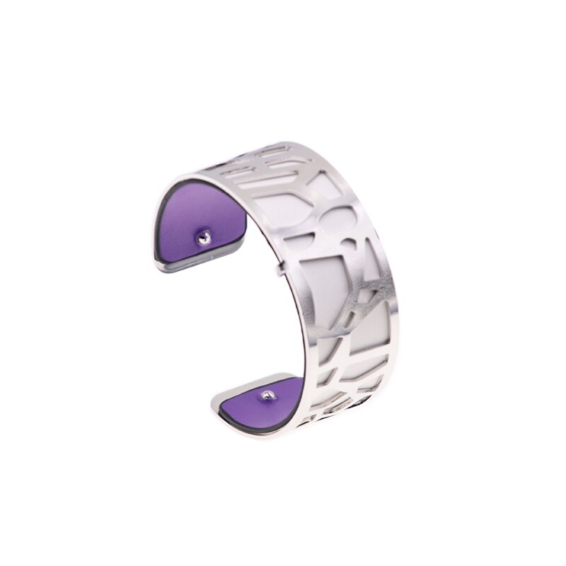 Sølvfarvet giraf manchet armbånd udskifteligt hul cuir læder armbånd bijoux armbånd argent til kvinder: Wz0209