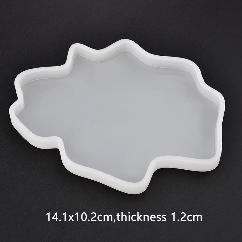 Sottobicchiere del Silicone Stampi Gioielli In Resina UV Epossidica Premuto Fiore Irregolare di Figura Copertura Stampi Per Strumenti di Creazione di Gioielli FAI DA TE: Irregular S